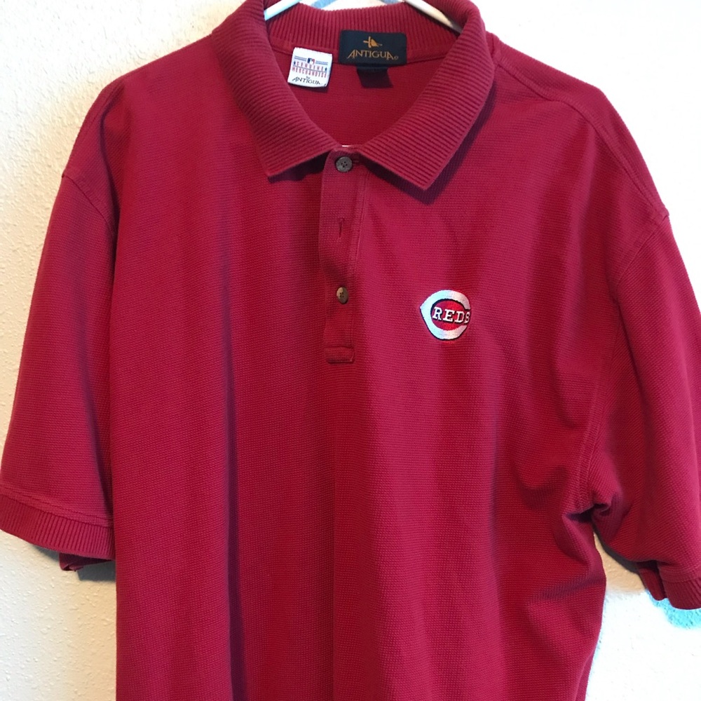 Cincinnati Reds Baseball Polo by Antigua. XL